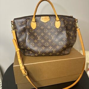 Louis Vuitton Brown and Tan Monogram Satchel